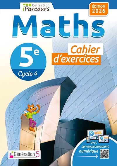 Cahier d’exercices Maths 5e Édition 2026